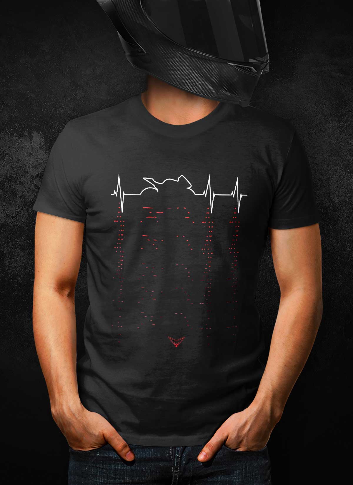 Biker T-Shirt - Heartbeat Biker Are Awesome Graphic Tee, Only Bikers Will Understand, Black, XL - View #9