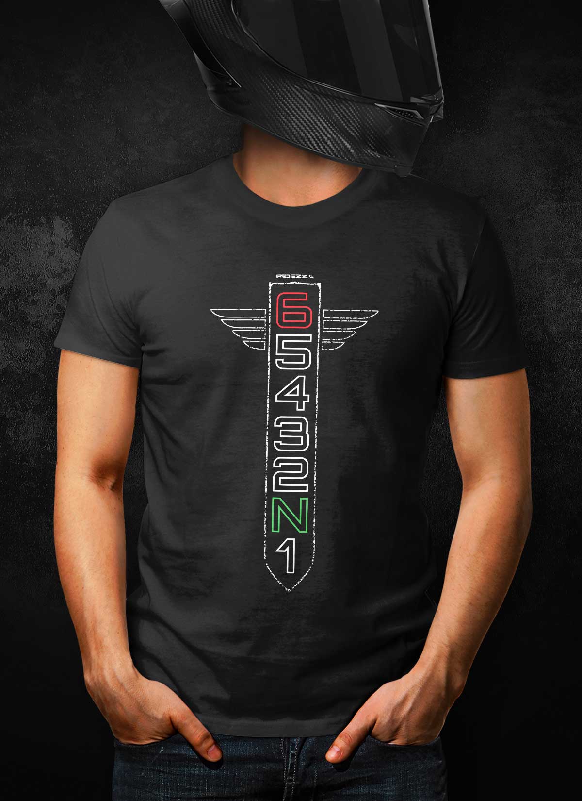 トップス k Motorcycle Gear Shift Racing 1N23456 T-Shirt | Ridezza